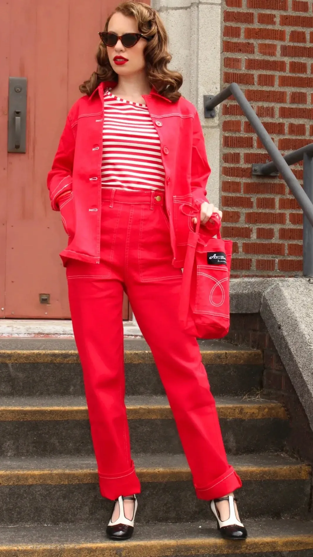 1950s Reproduction Jeans in Red by Astro Bettie