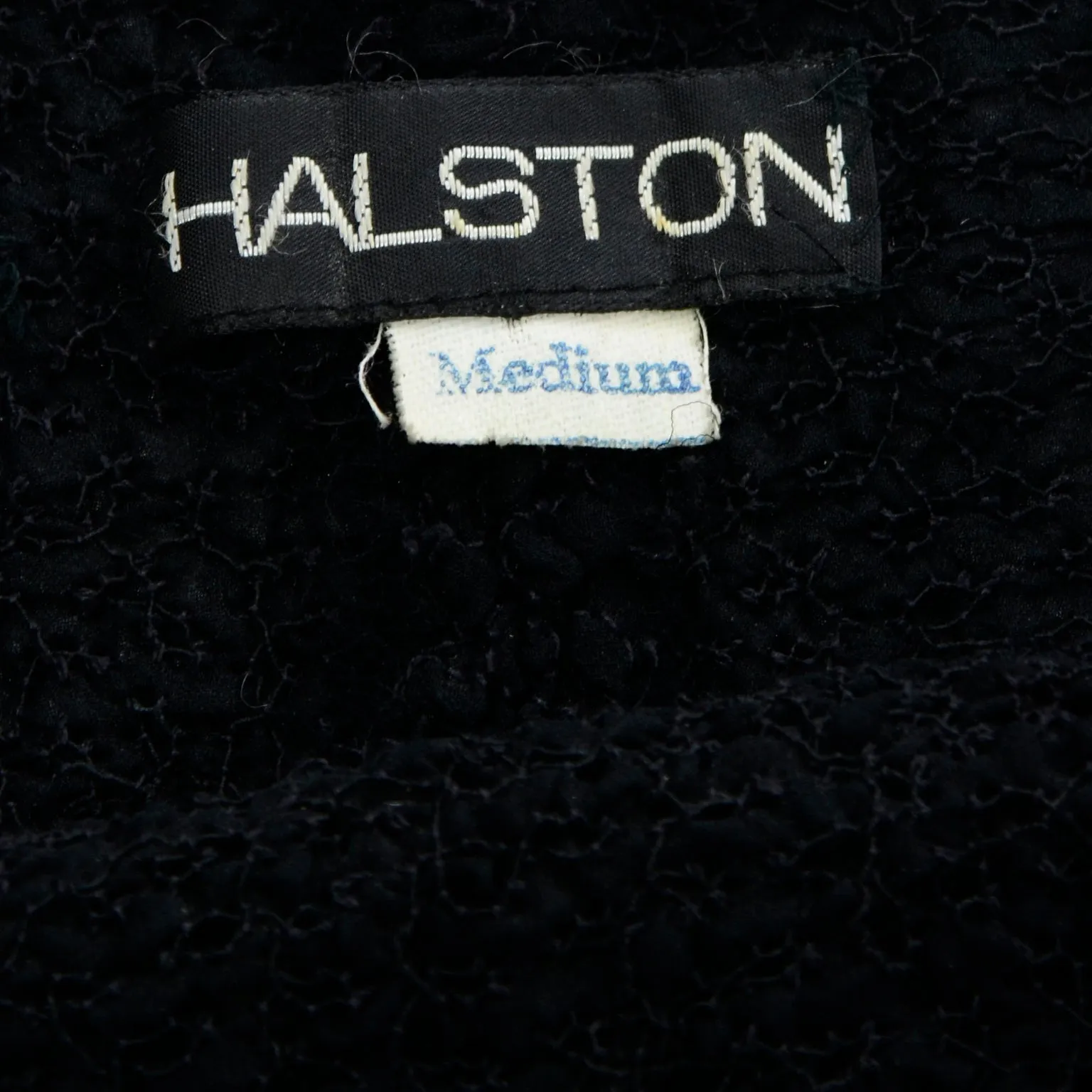 1970s Halston Vintage Black Stretch Tube Top