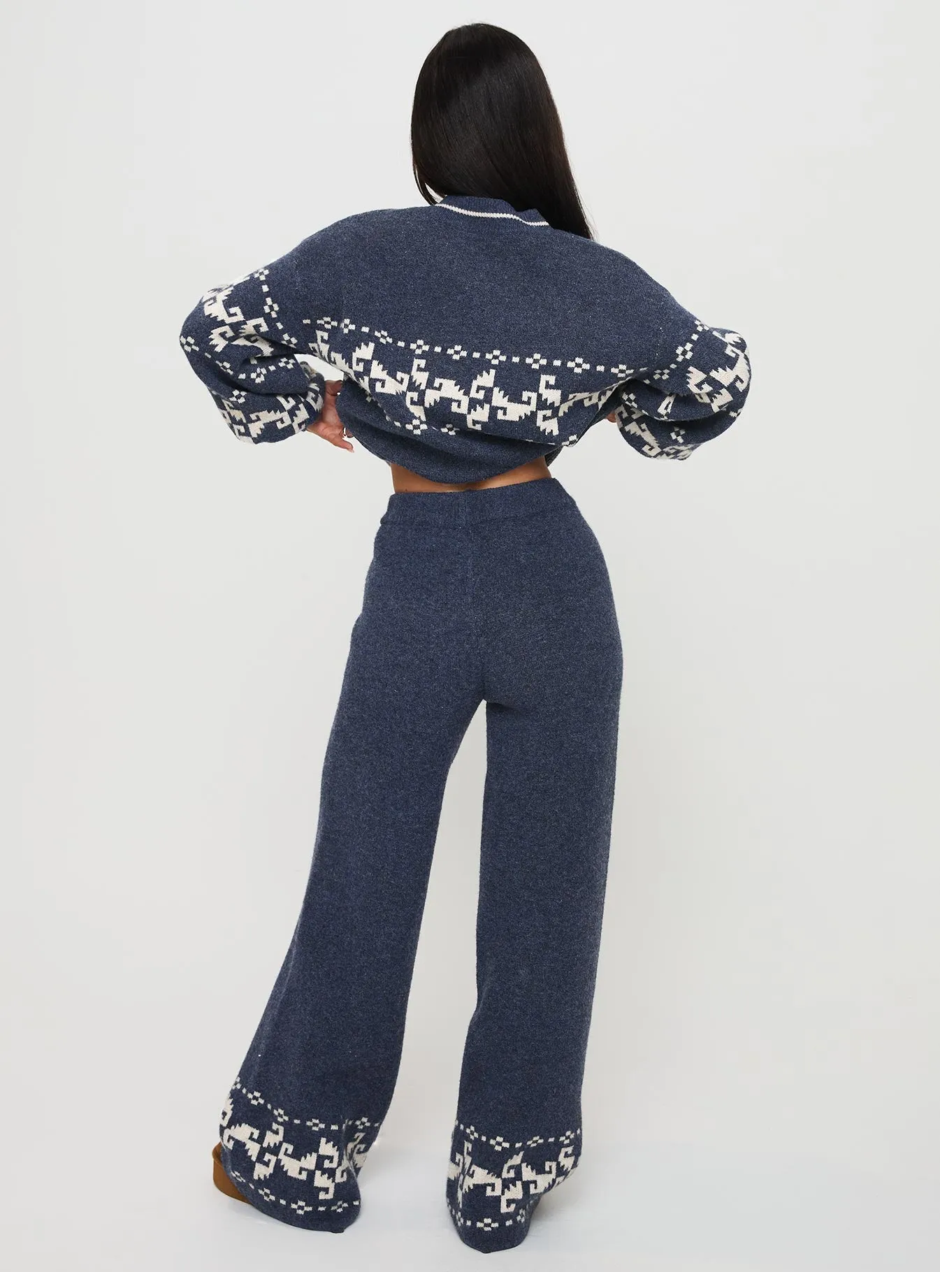 Alpine Knit Pants Navy / Cream