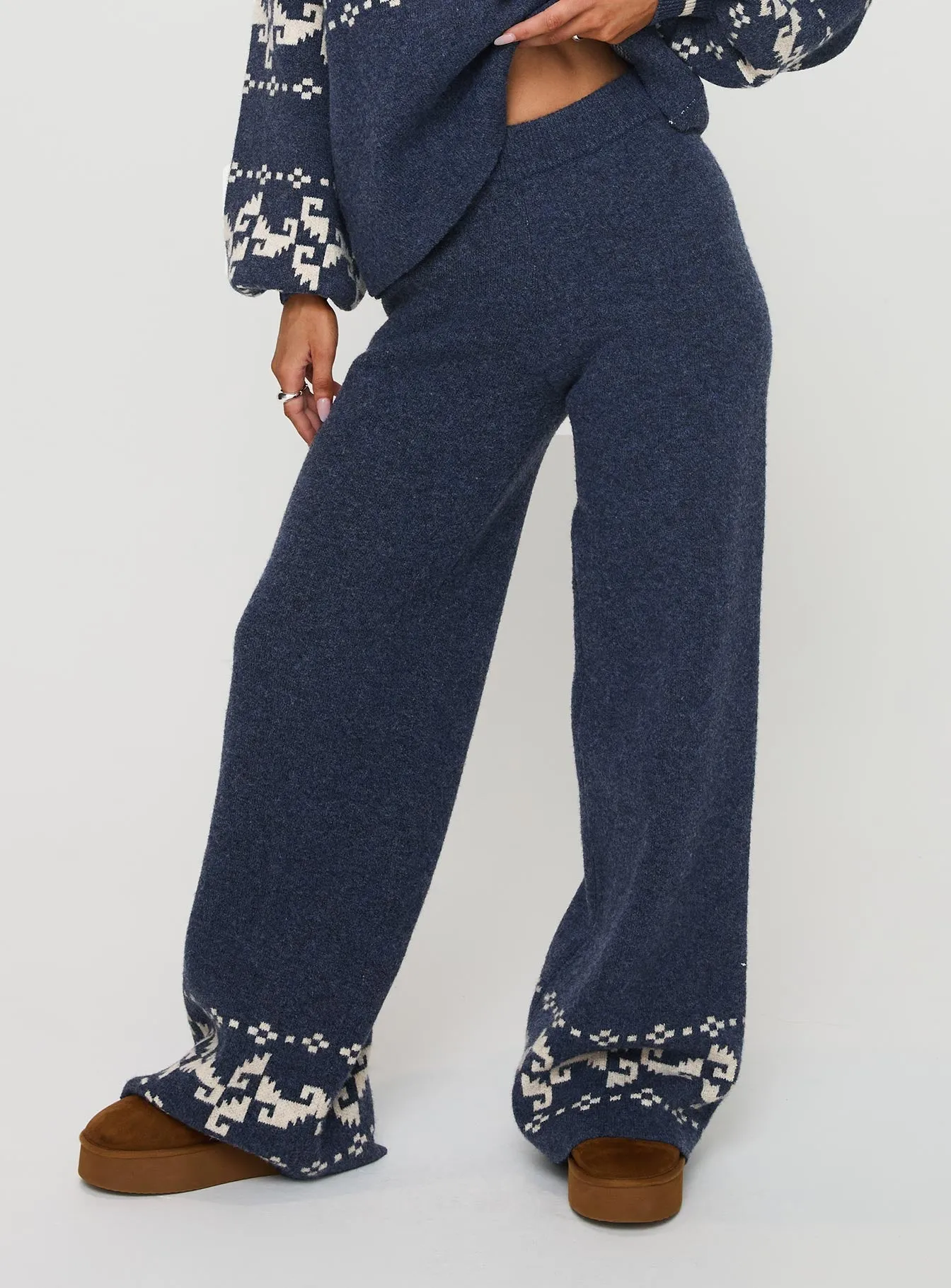 Alpine Knit Pants Navy / Cream