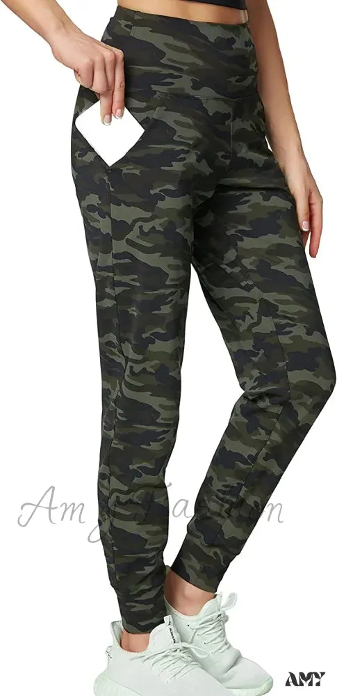 Amy Fashion - Women's Joggers with Pockets High Waisted Athletic Sports Pants