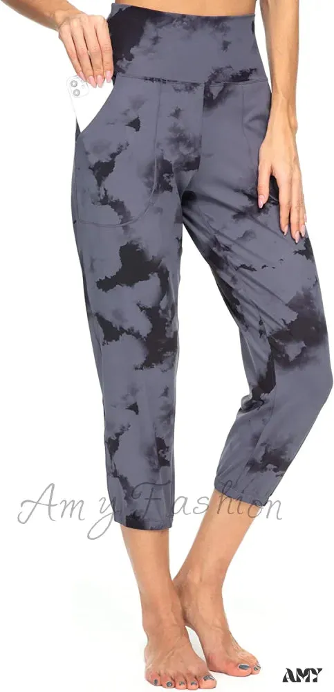 Amy Fashion - Women's Joggers with Pockets High Waisted Athletic Sports Pants