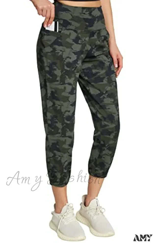 Amy Fashion - Women's Joggers with Pockets High Waisted Athletic Sports Pants