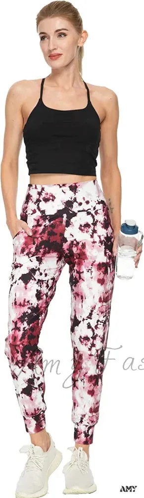 Amy Fashion - Women's Joggers with Pockets High Waisted Athletic Sports Pants