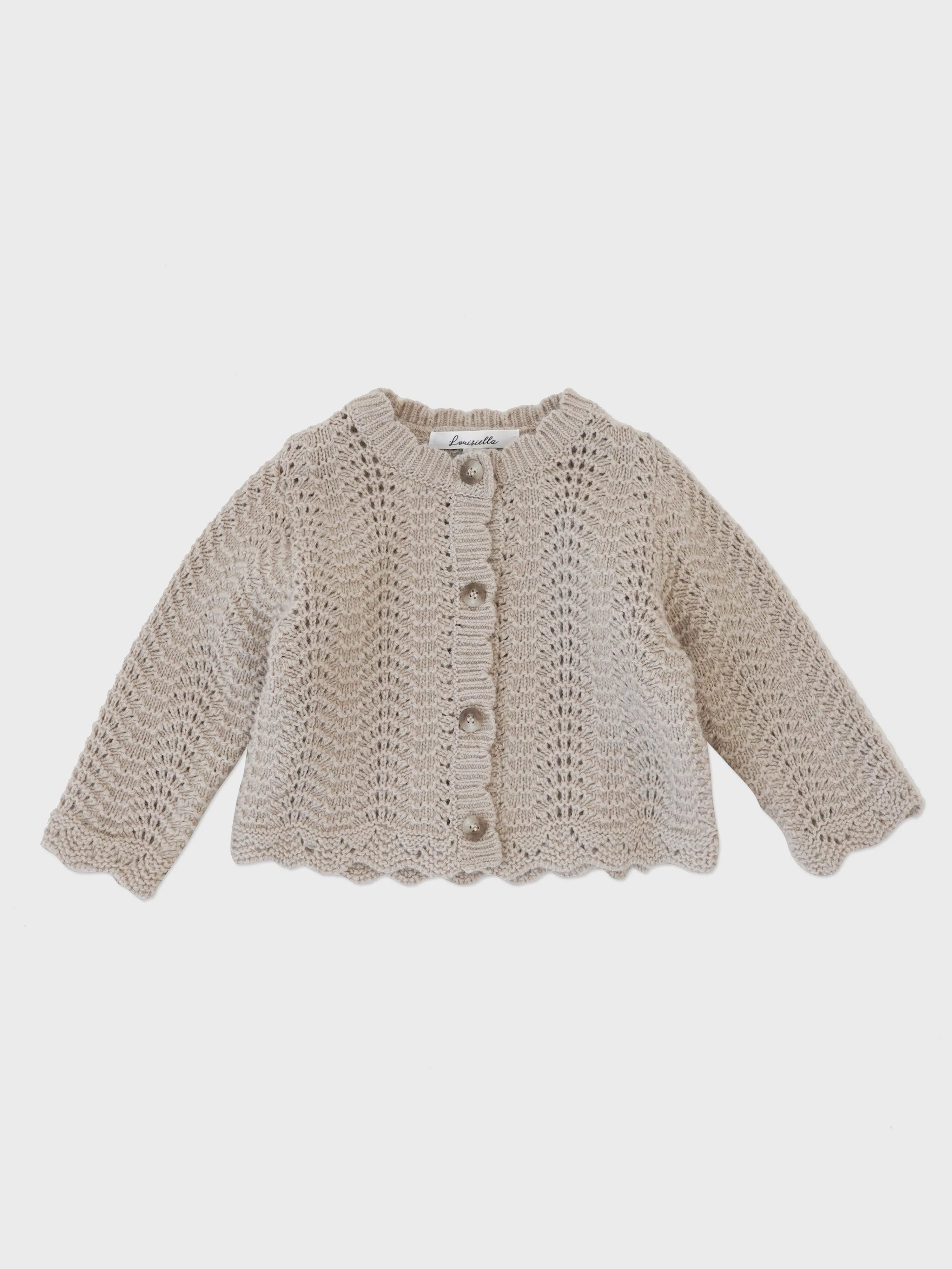 Baby Estelle Knit Cardigan Mocha Beige