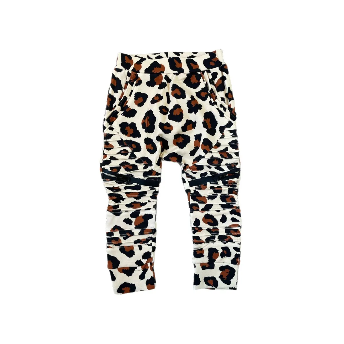 Biker Joggers- Rust Leopard