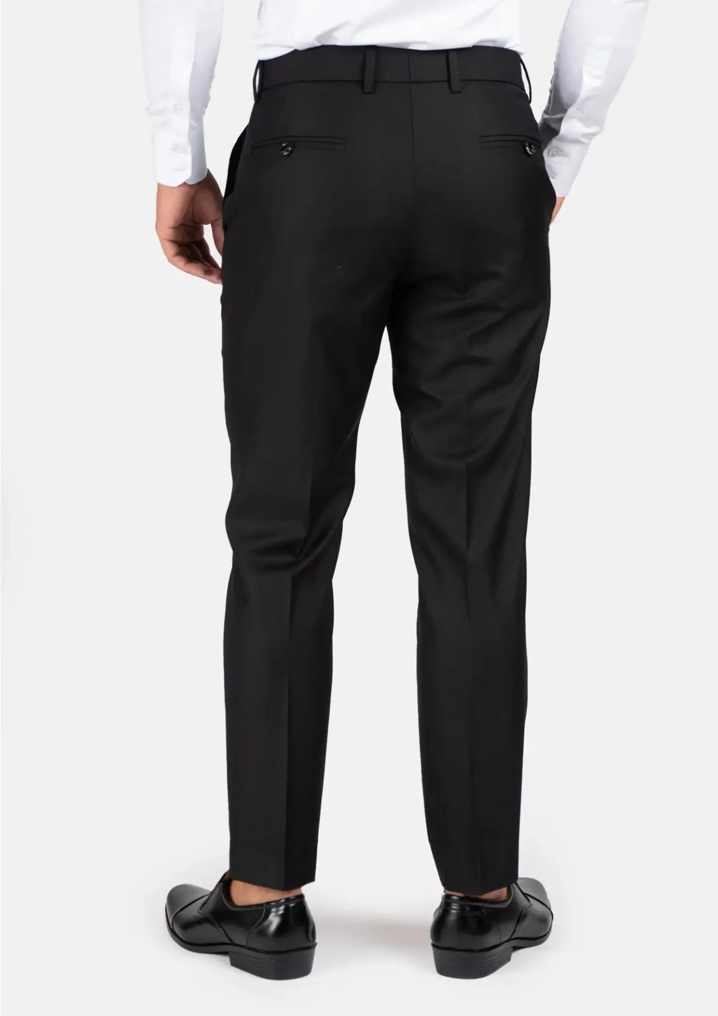 Black Sharkskin Pants