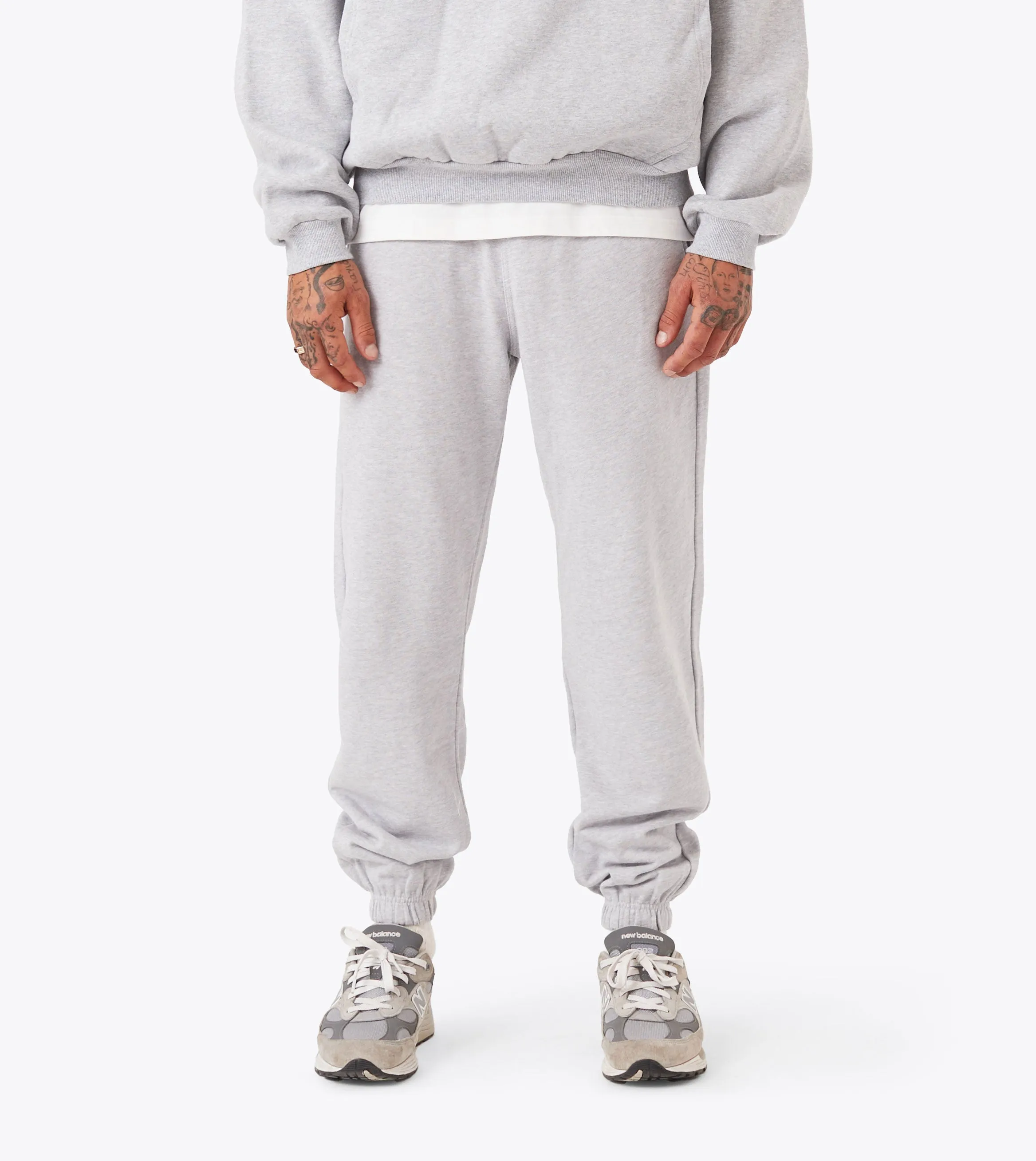 Box Fleece Jogger Grey Marle