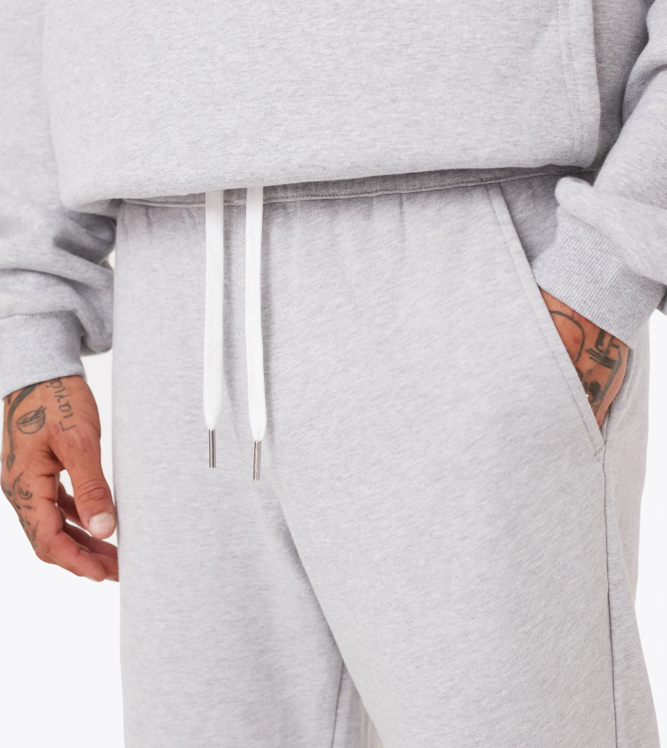 Box Fleece Jogger Grey Marle