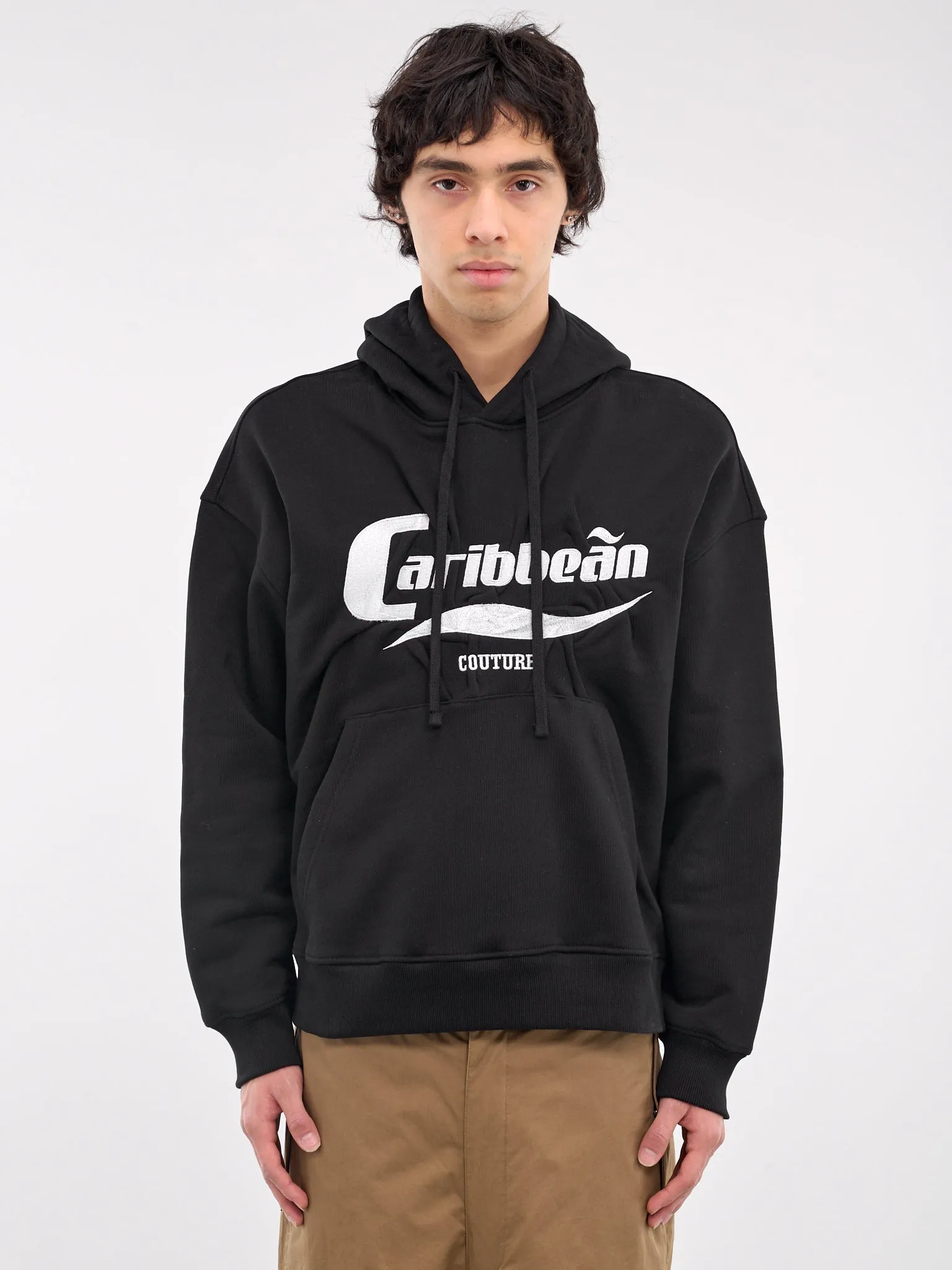 Caribbean Wrinkled Hoodie (242-6025-J024-BLACK)