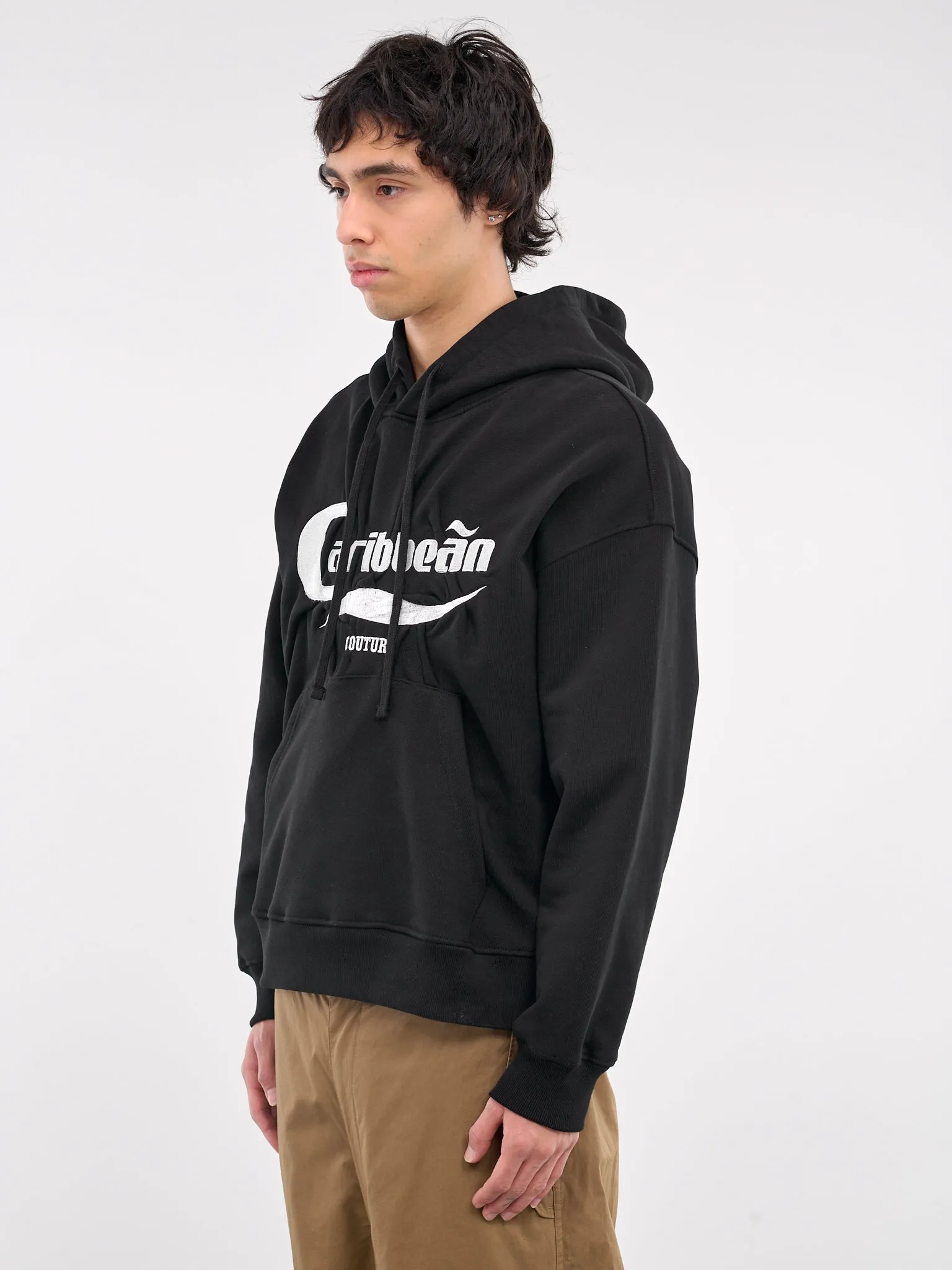 Caribbean Wrinkled Hoodie (242-6025-J024-BLACK)