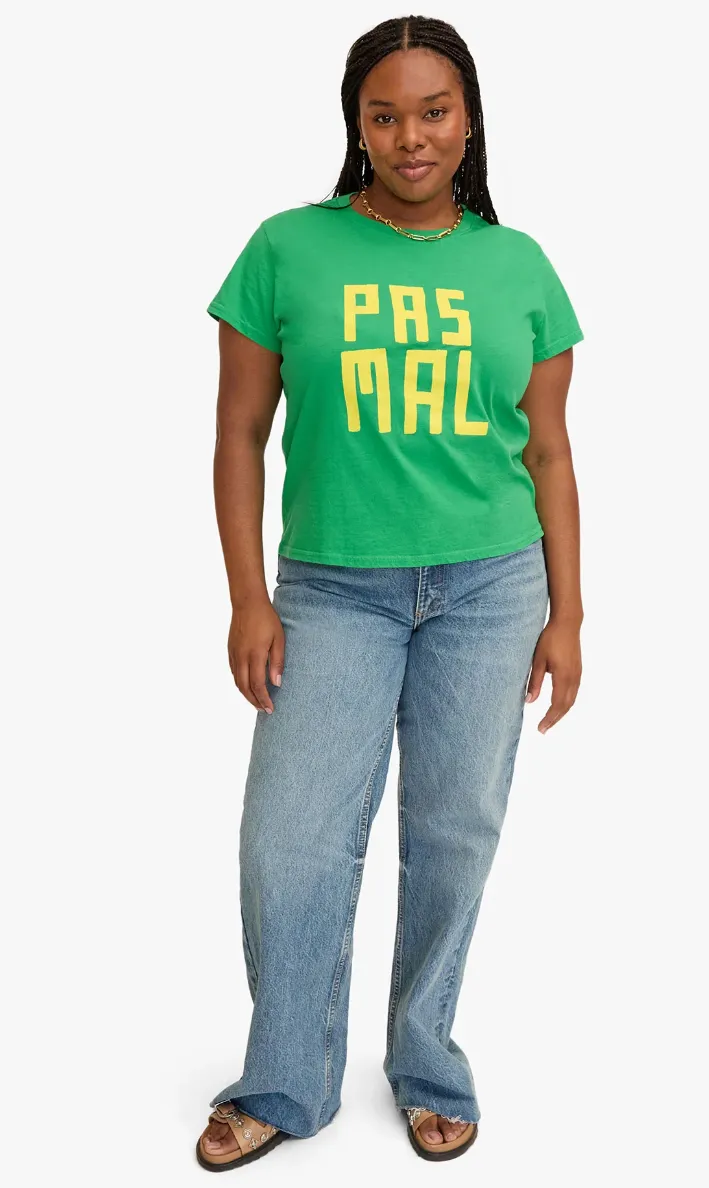 CLASSIC TEE - GREEN W/ BRIGHT YELLOW PAS MAL