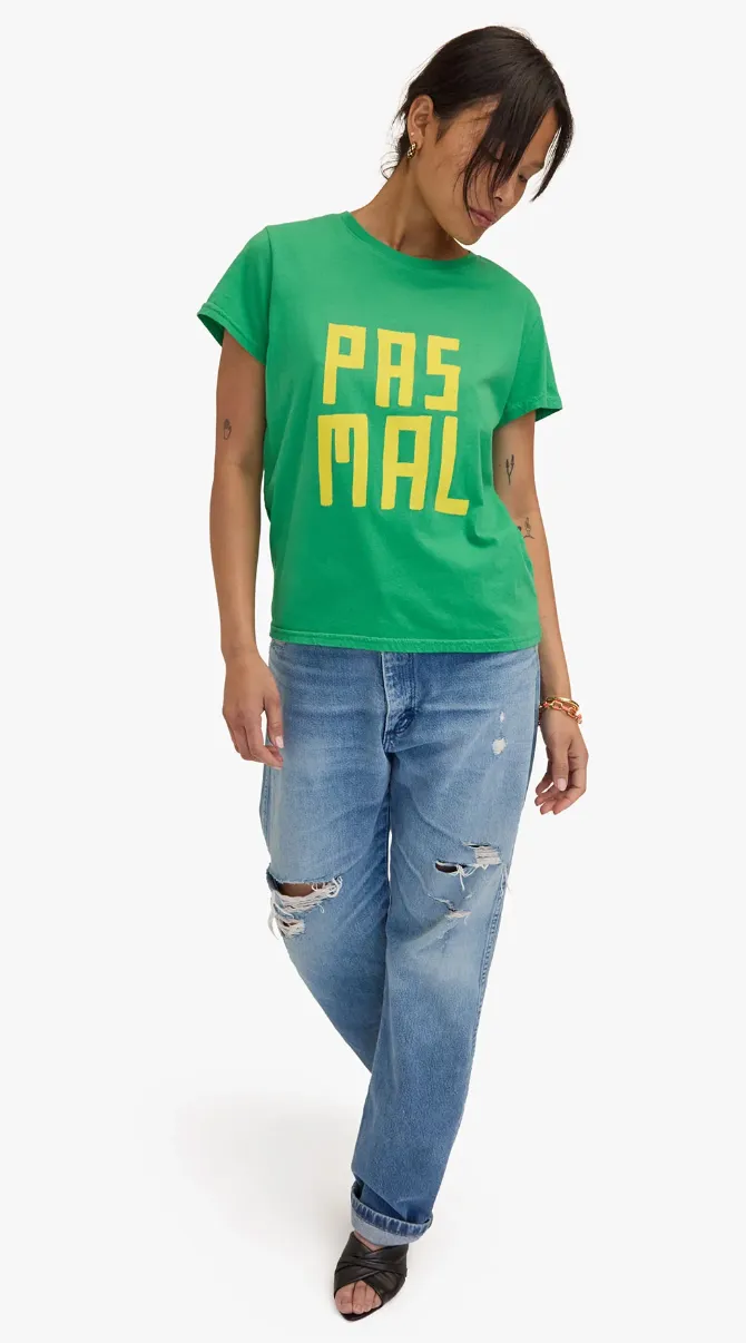 CLASSIC TEE - GREEN W/ BRIGHT YELLOW PAS MAL