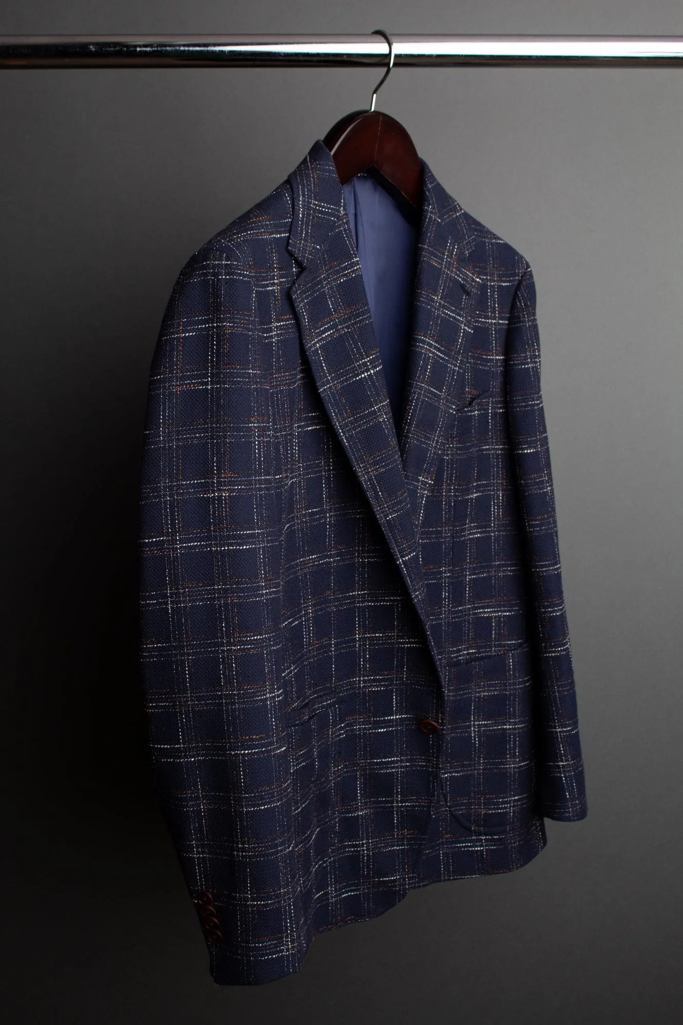 Cotton Slub Check Jacket