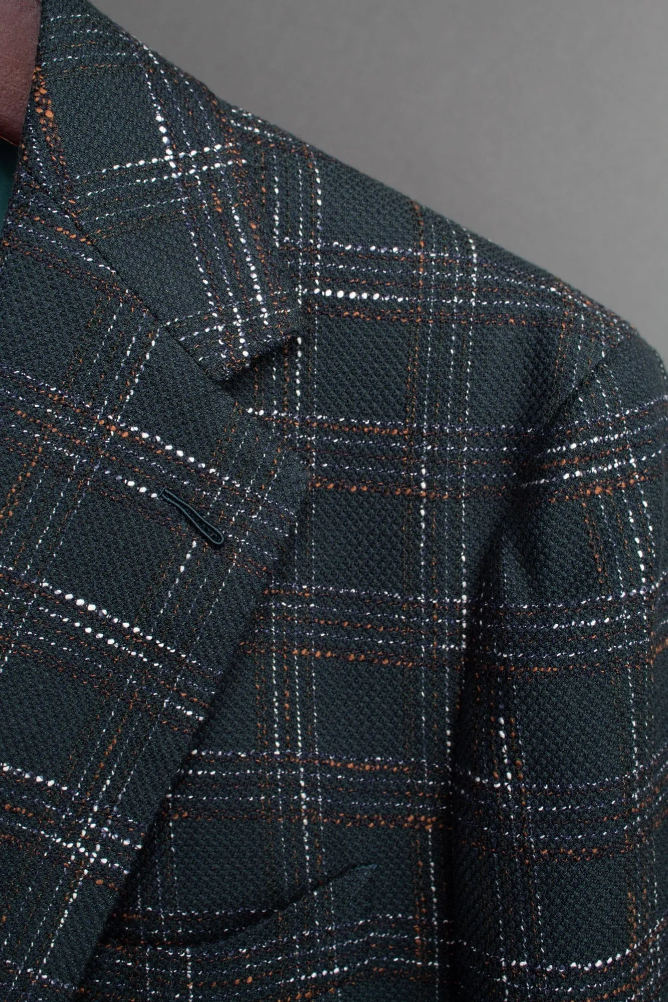 Cotton Slub Check Jacket