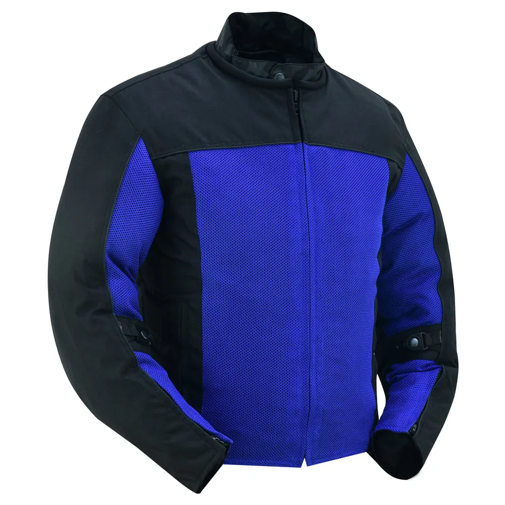 Cross Wind Blue Mesh Riding Jacket