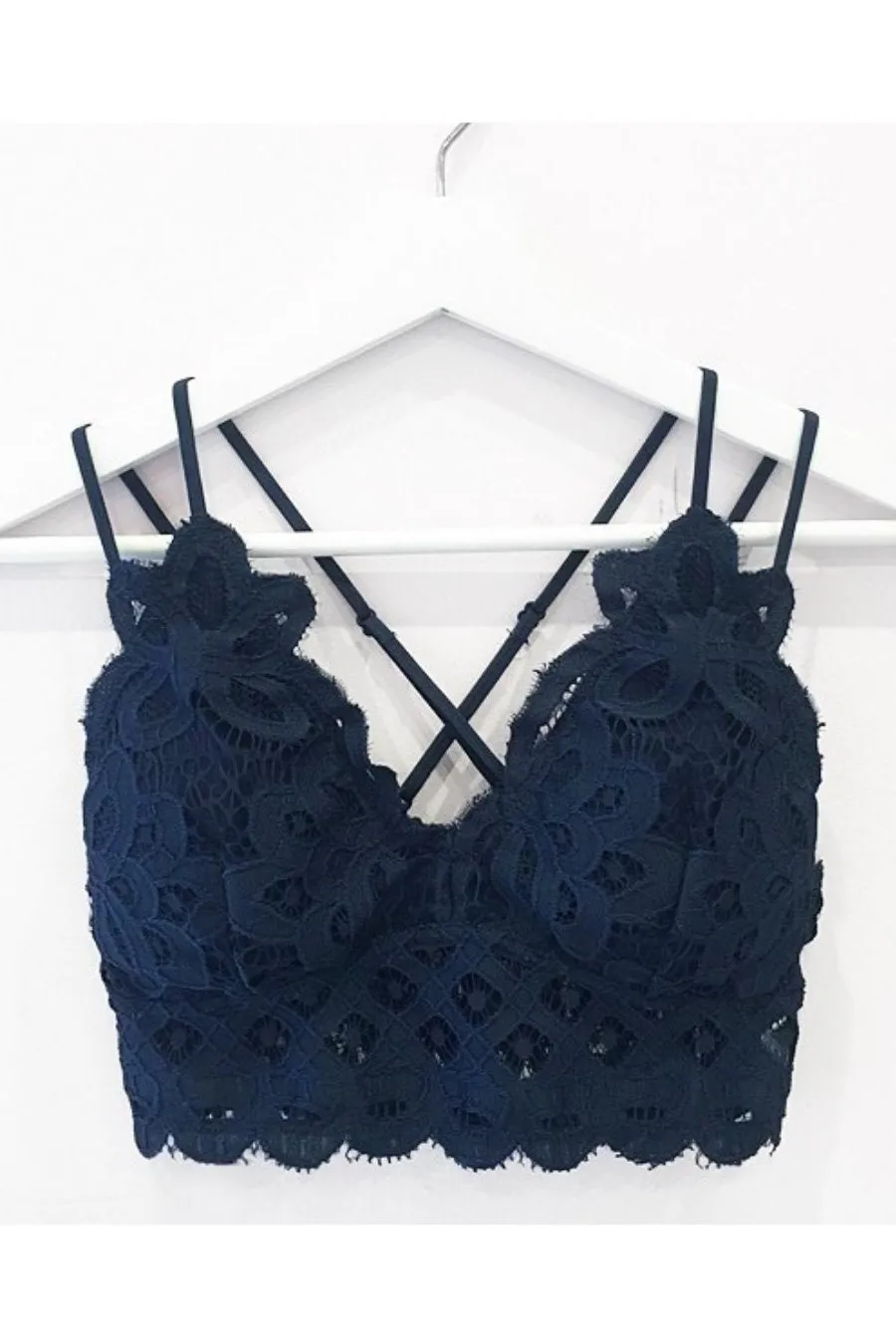 Double Strap Scalloped Lace Bralette