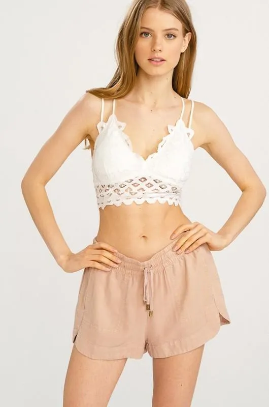 Double Strap Scalloped Lace Bralette