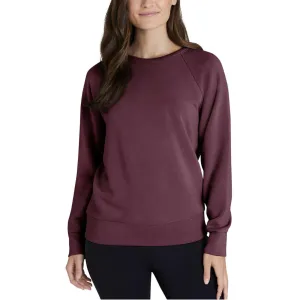 Eddie Bauer Women's Crewneck Sweatshirt Brushed Four Way Stretch Casual Active Top