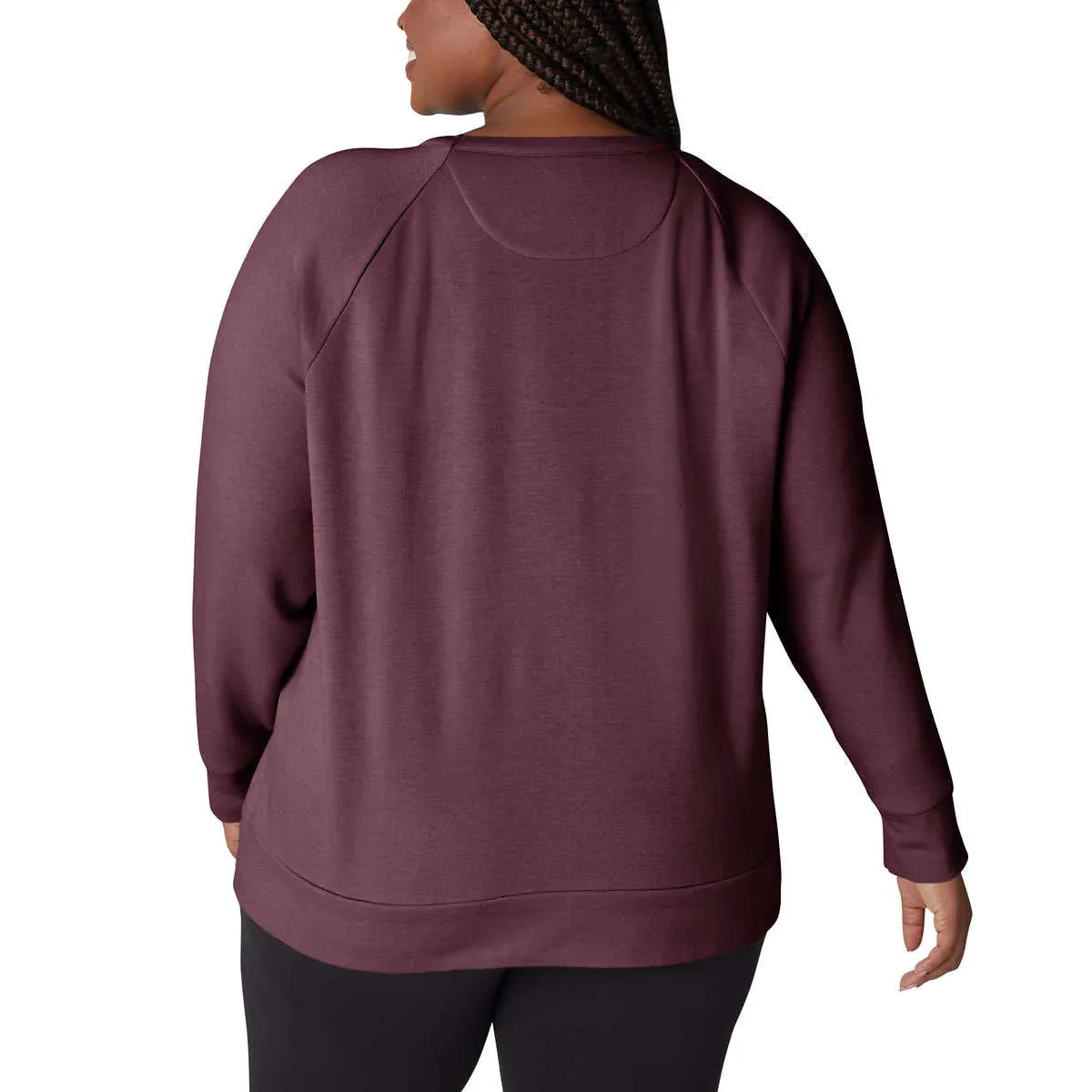 Eddie Bauer Women's Crewneck Sweatshirt Brushed Four Way Stretch Casual Active Top