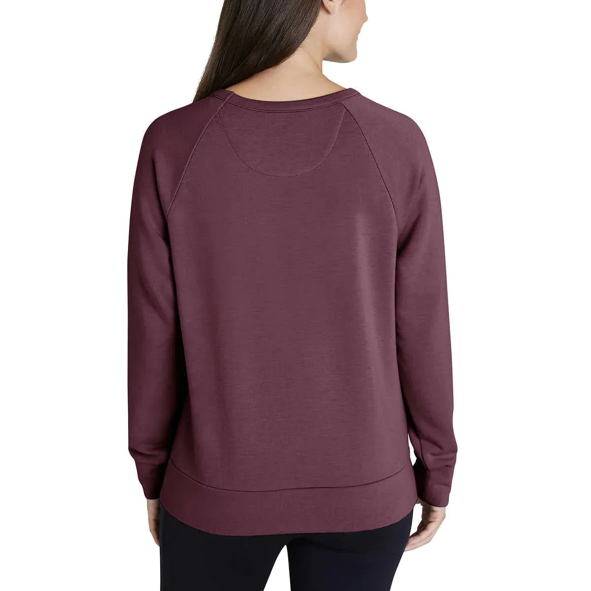 Eddie Bauer Women's Crewneck Sweatshirt Brushed Four Way Stretch Casual Active Top