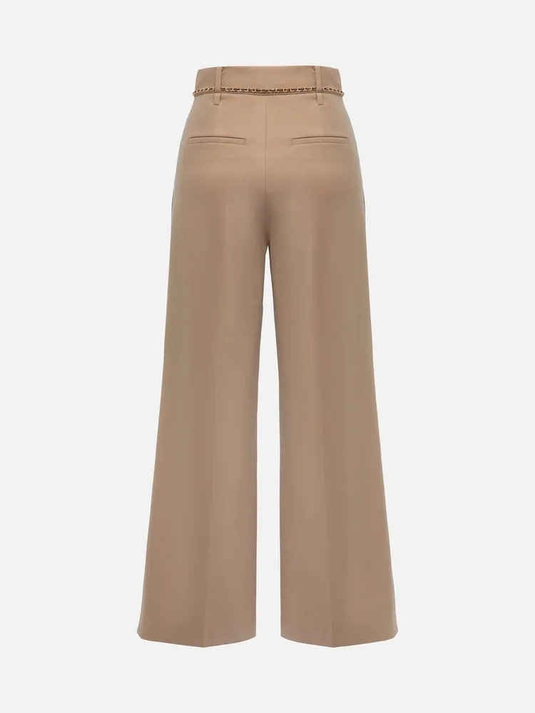 EP YAYING Wool Wide-Leg Office Pants