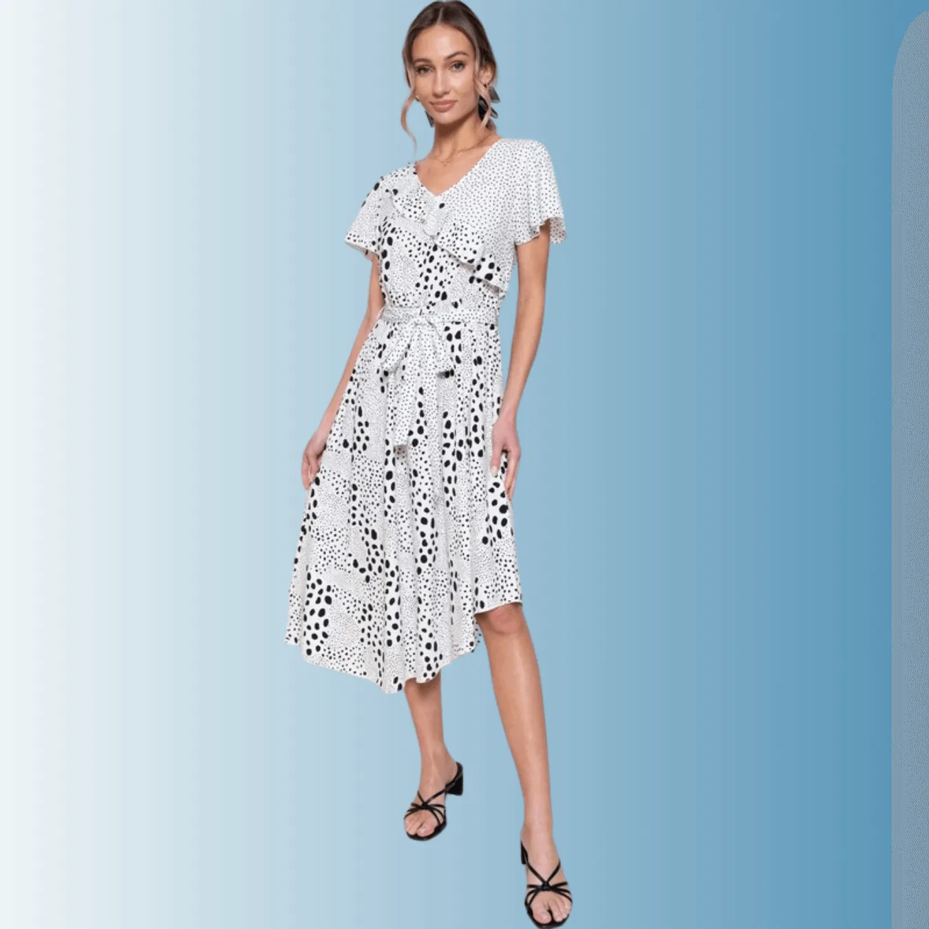 Feminine & Unique Polka Dot Dress Made in USA