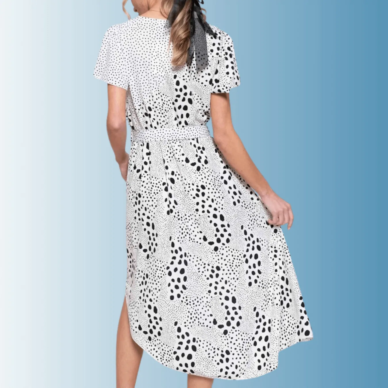 Feminine & Unique Polka Dot Dress Made in USA