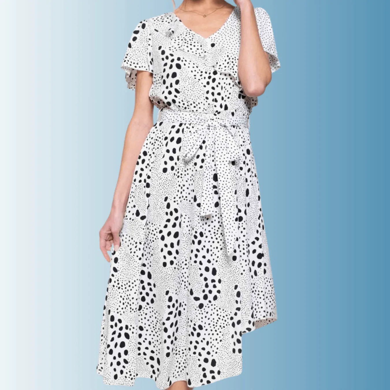 Feminine & Unique Polka Dot Dress Made in USA