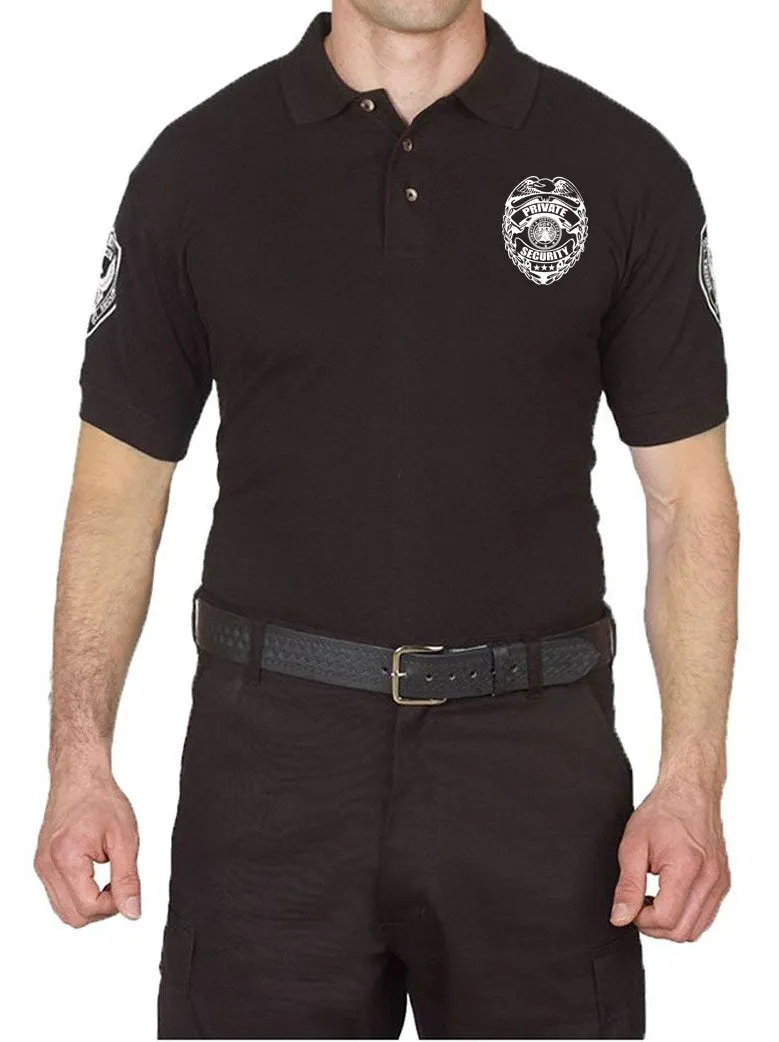 First Class Private Security Badge Polo Shirt