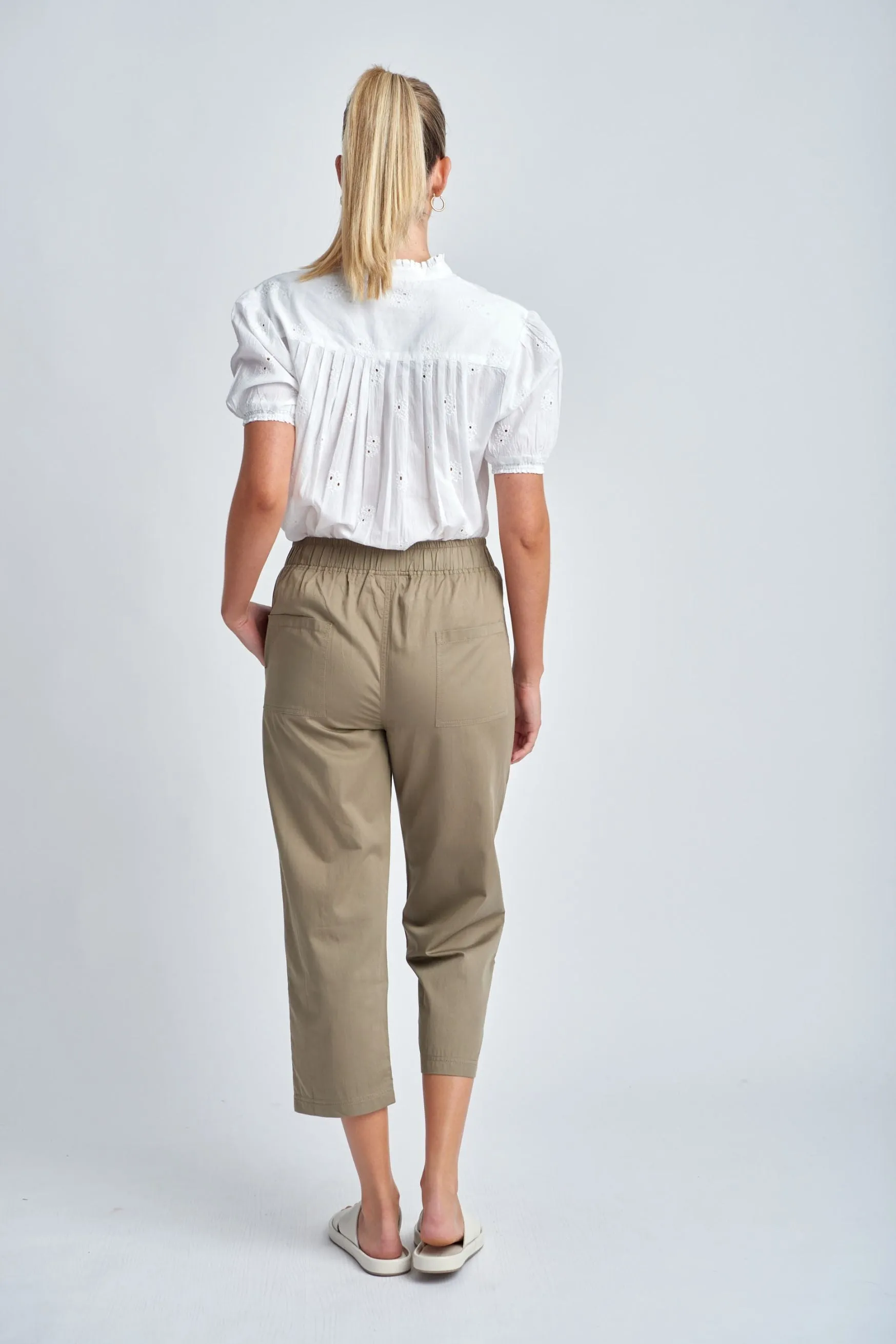 Front Pocket Cotton Pants Twig