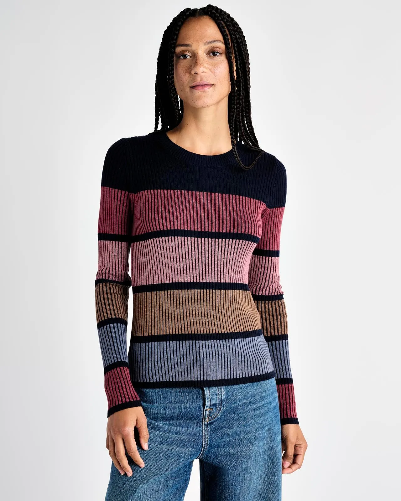 Georgie Rib Colorblock Sweater