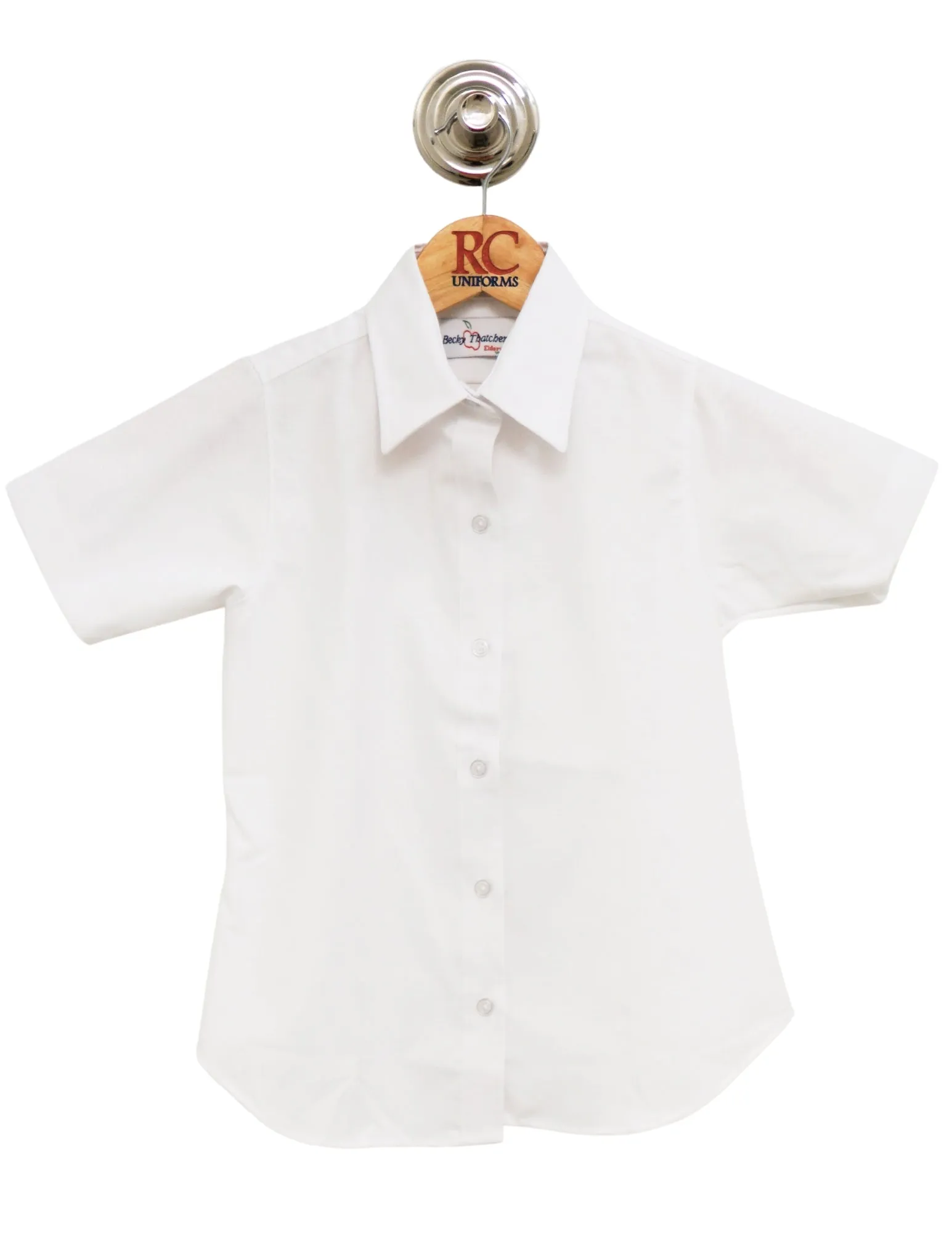 Girls' Unlogoed Short Sleeve Oxford Shirt