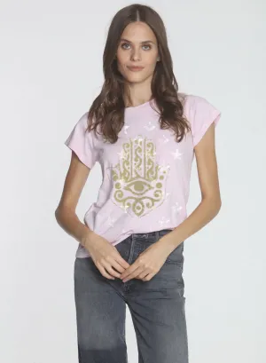 Graphic Ava Tee -Peony Hand Stars