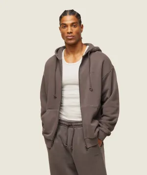 Gymshark everywear Relaxed Zip Hoodie - Archive Brown