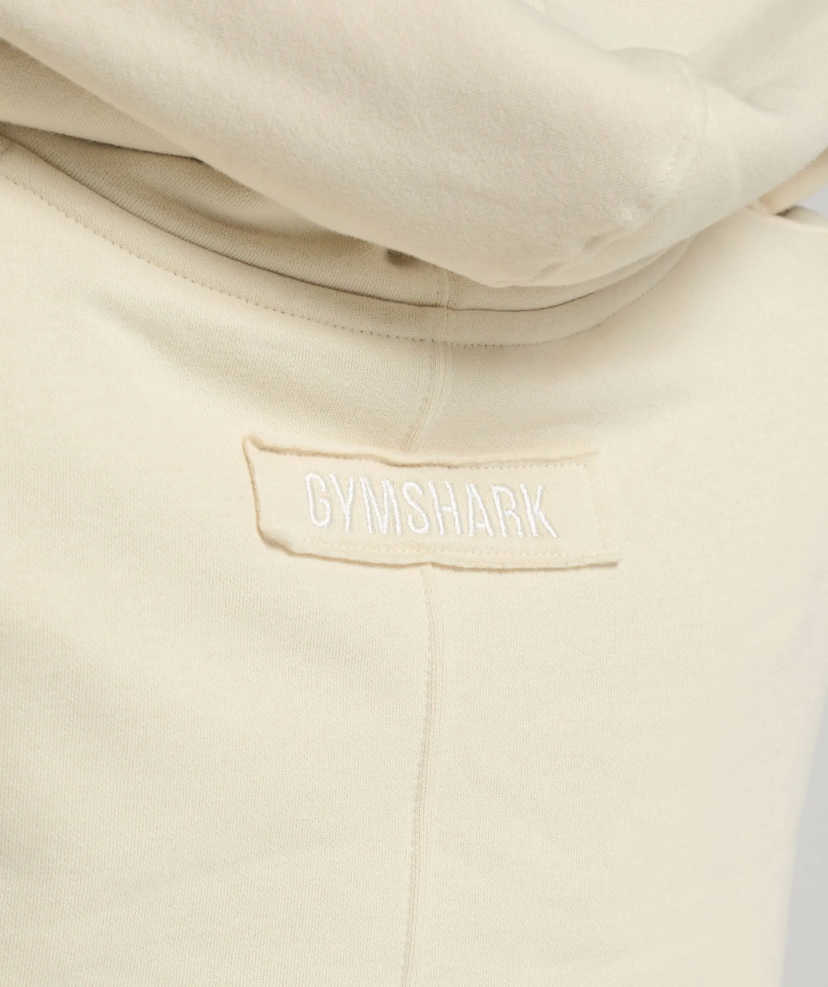 Gymshark Fleece Oversized Hoodie - Ecru White