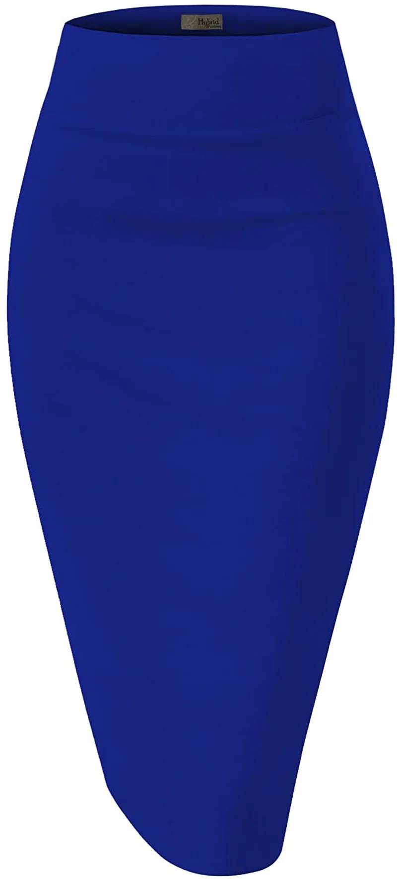 H&C Women Premium Nylon Ponte Stretch Office Pencil Skirt Made Below Knee Made in The USA