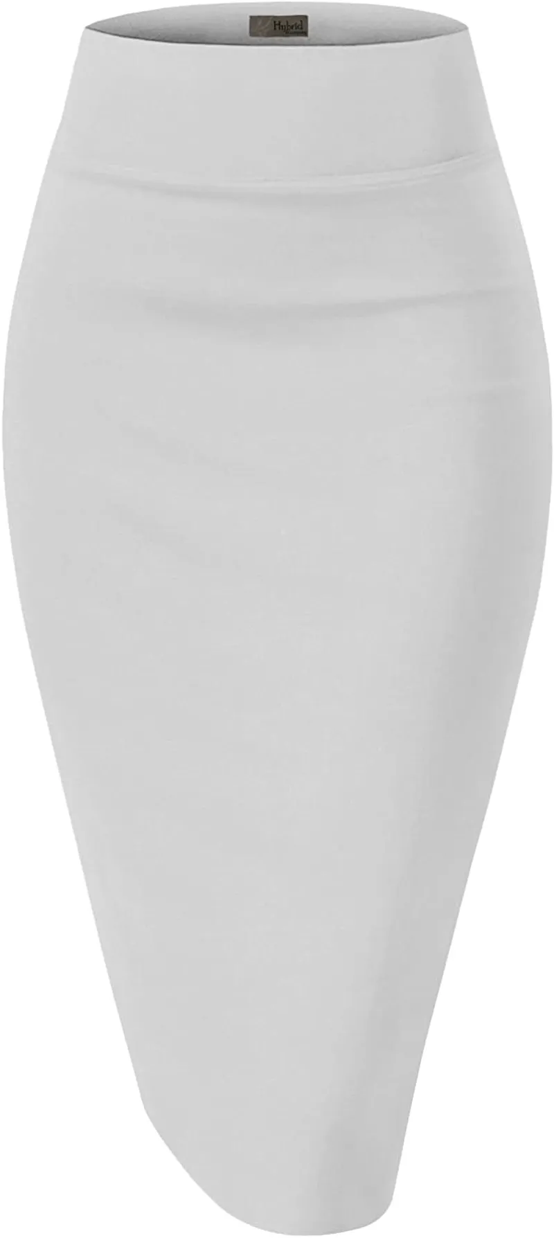 H&C Women Premium Nylon Ponte Stretch Office Pencil Skirt Made Below Knee Made in The USA