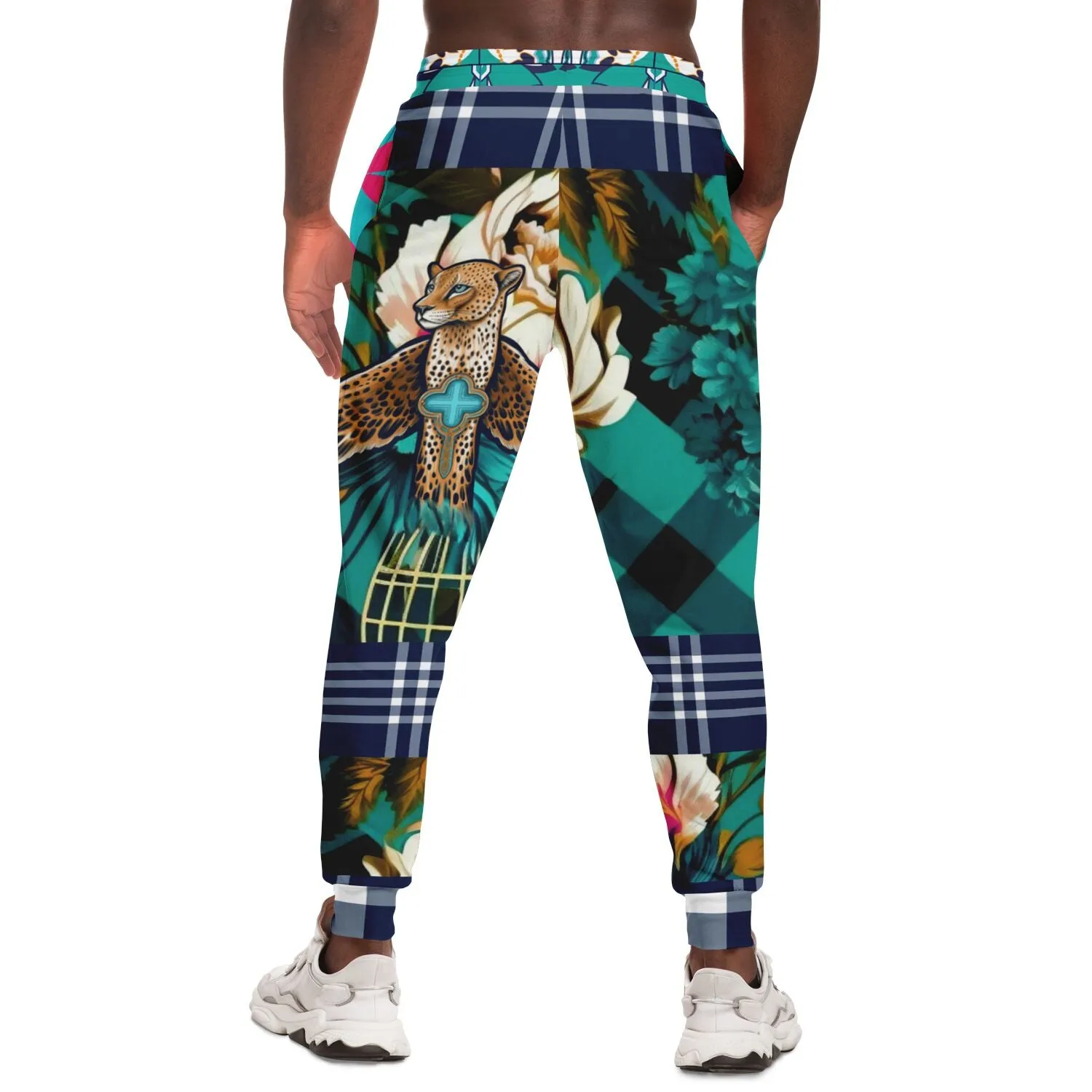 Ivy League Safari Plaid Floral Eco-Poly Unisex Joggers