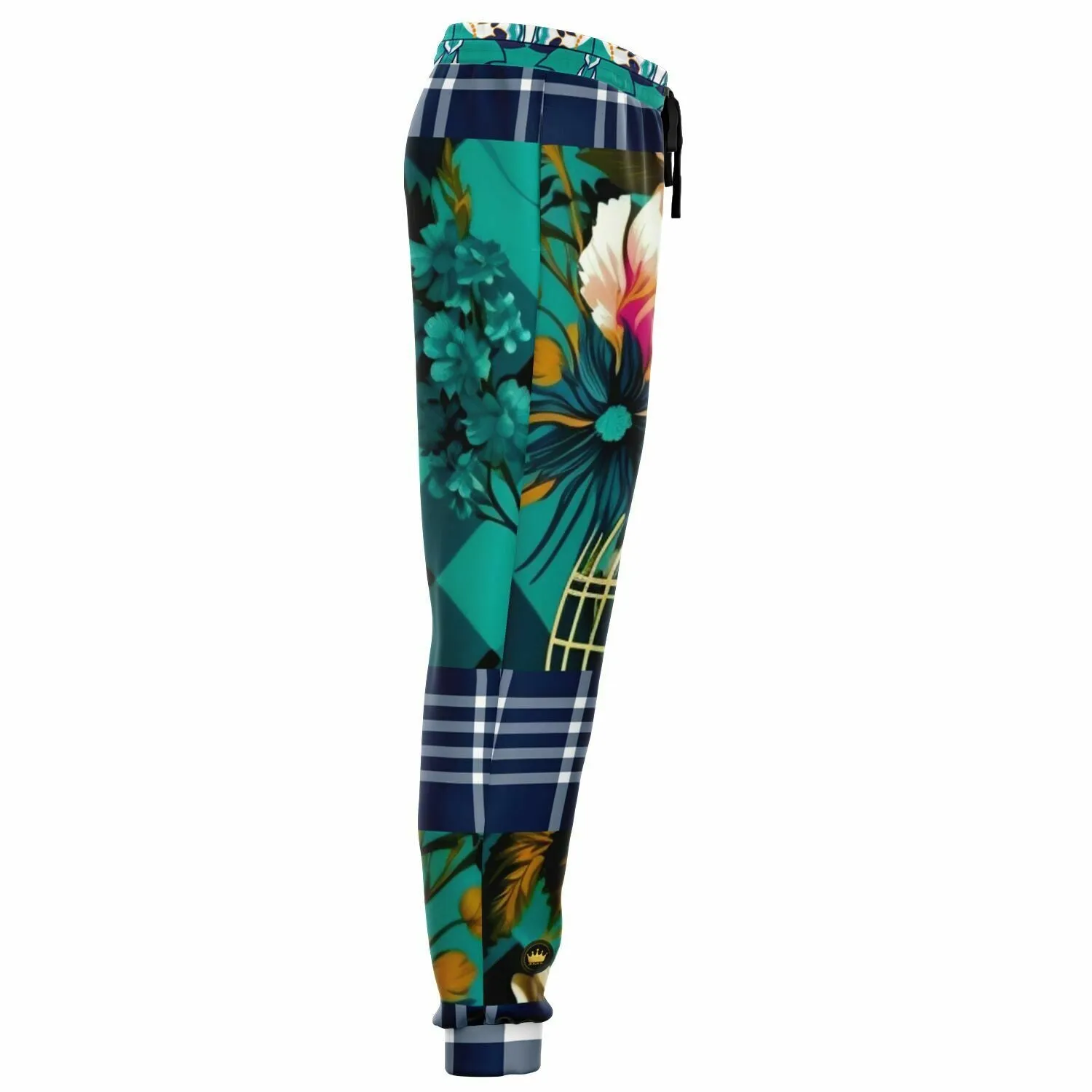 Ivy League Safari Plaid Floral Eco-Poly Unisex Joggers