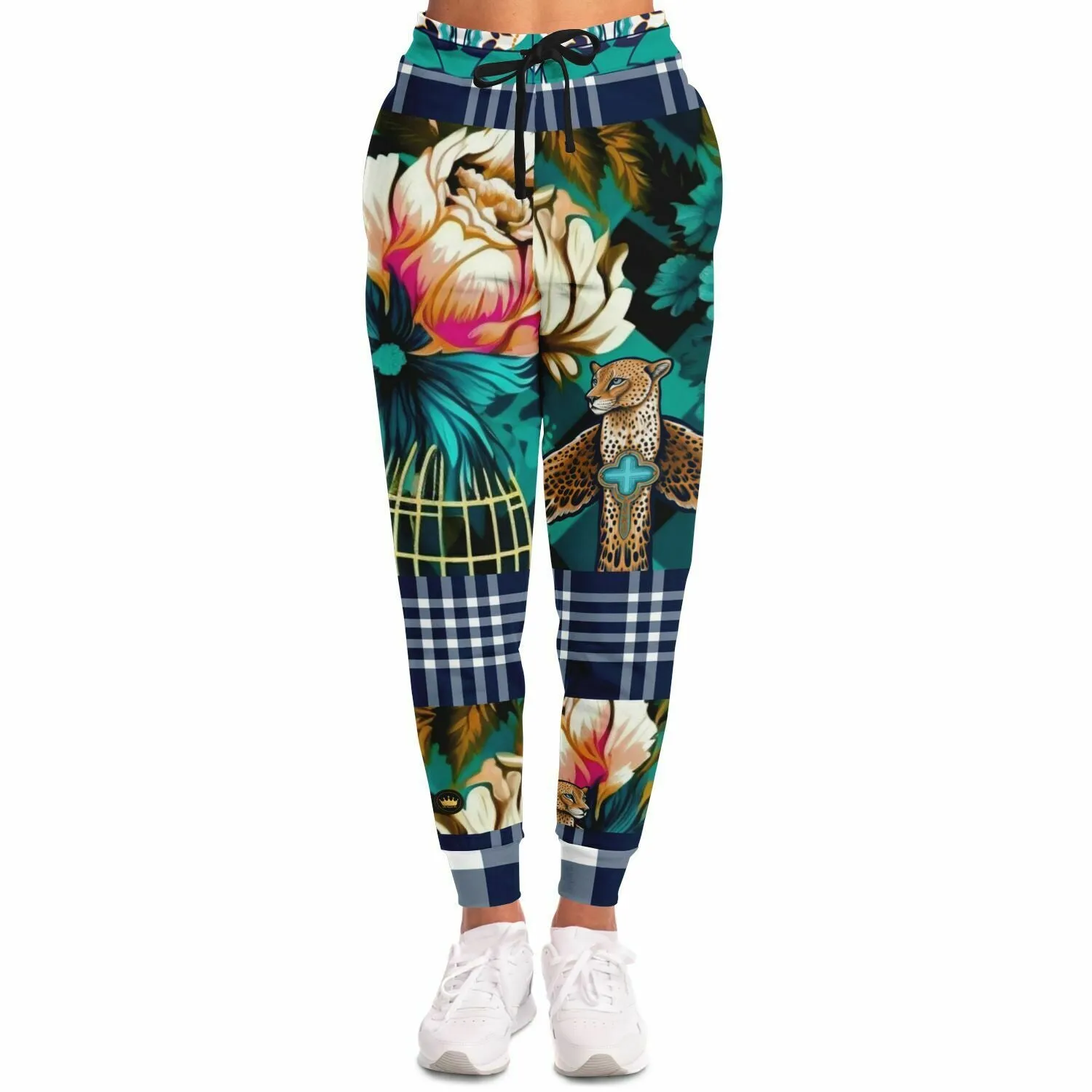 Ivy League Safari Plaid Floral Eco-Poly Unisex Joggers