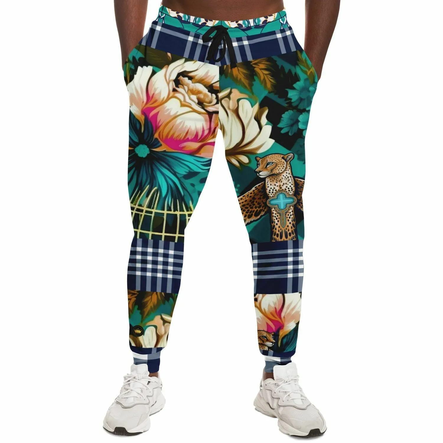 Ivy League Safari Plaid Floral Eco-Poly Unisex Joggers