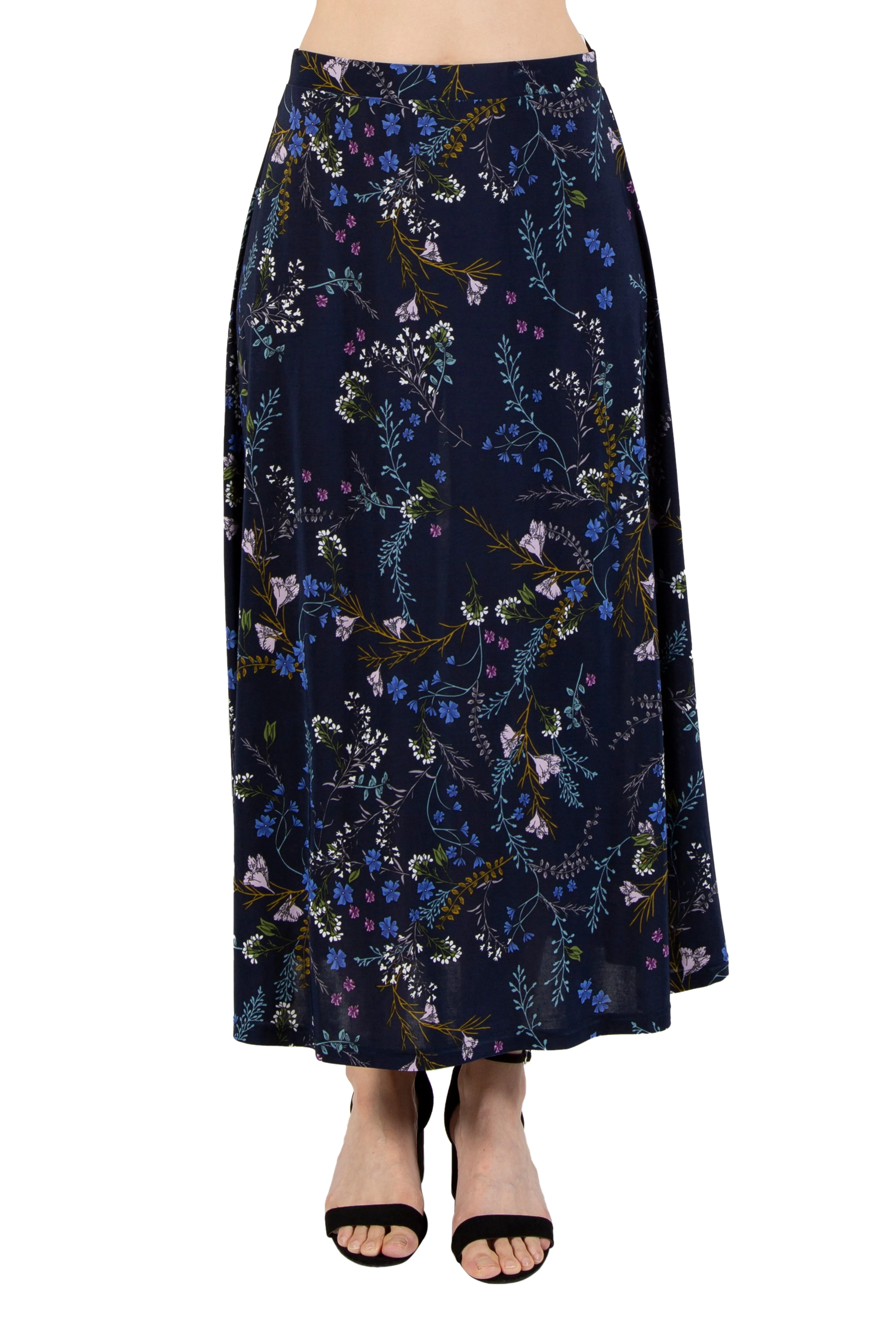 La Cera A line Printed Jersey Skirt