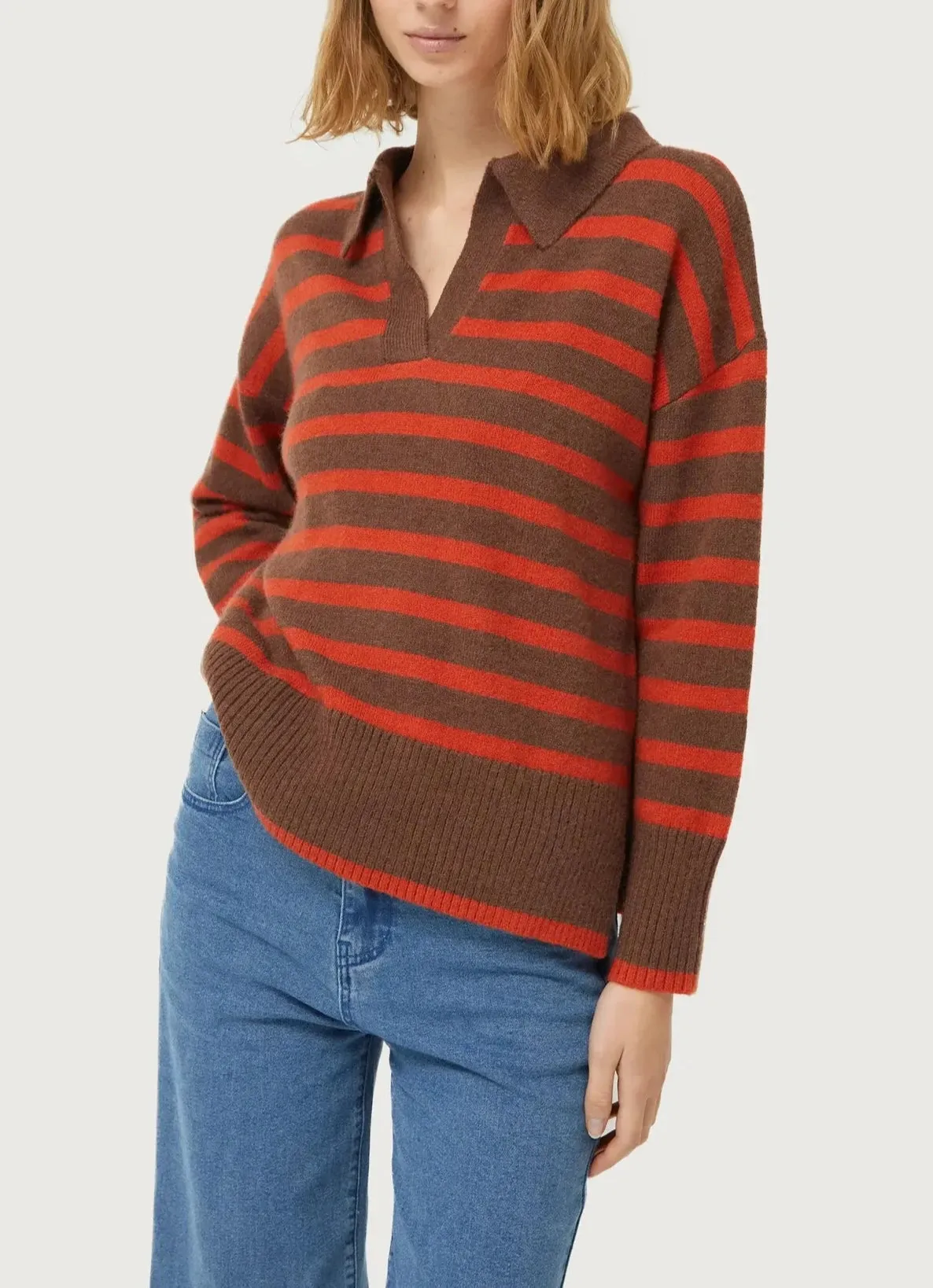 Laura Polo Knit in Stripe