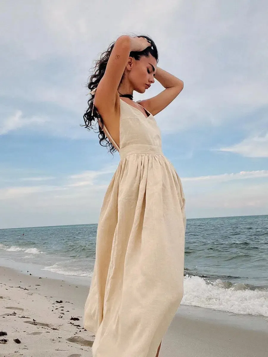 Linen Midi Dress