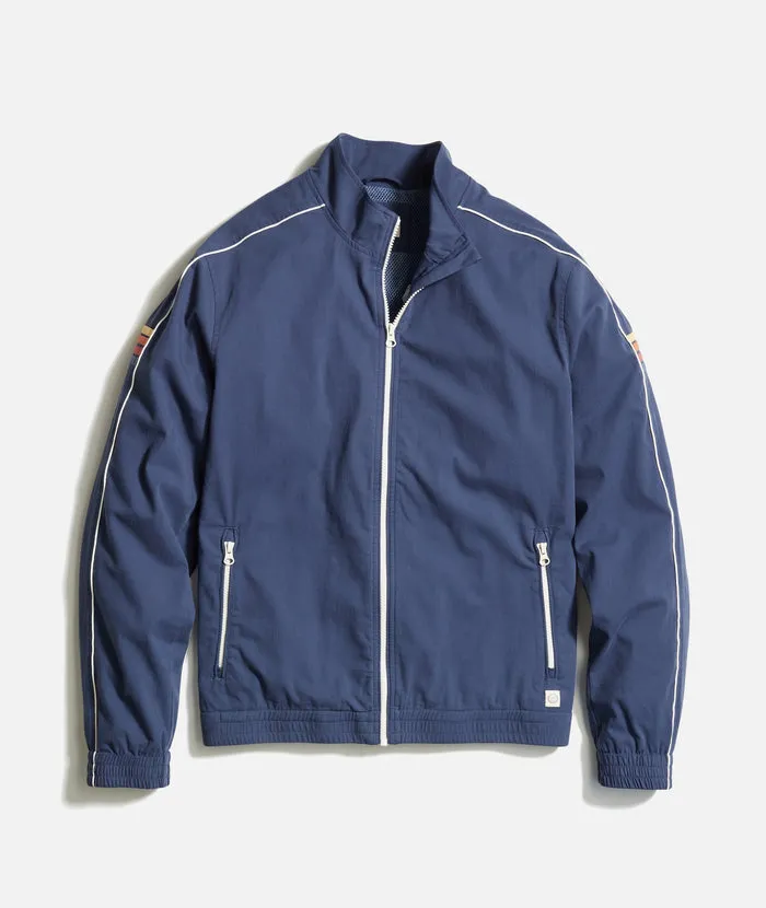 Marine Layer Freeman Stretch Twill Windbreaker-mood indigo