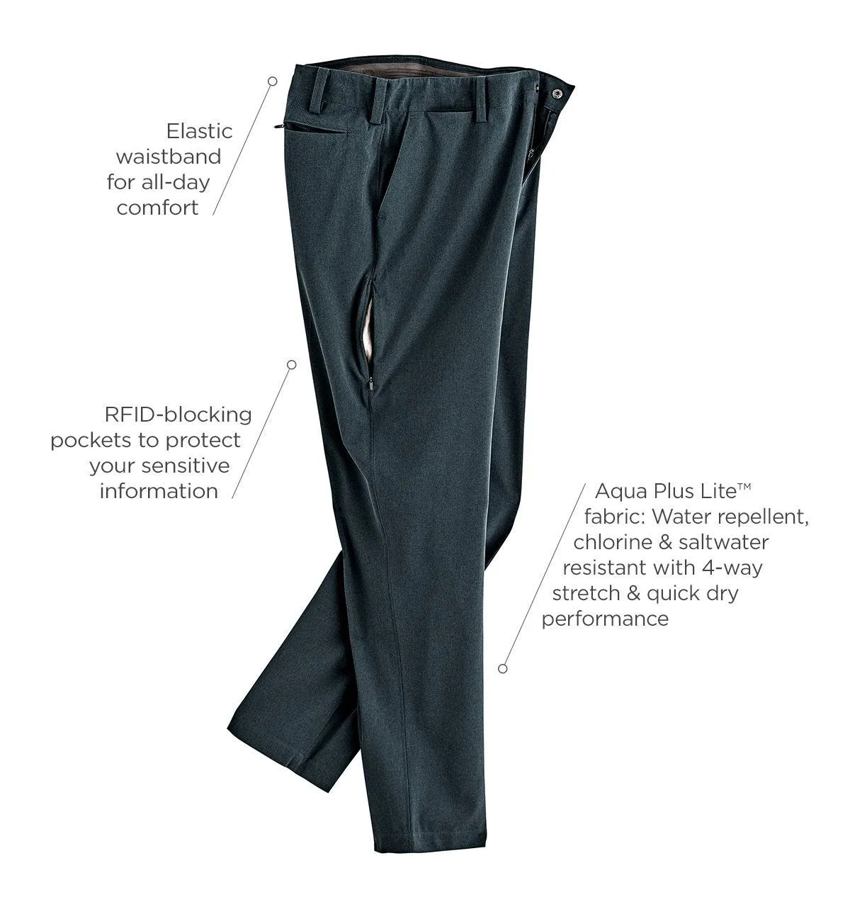 Men's Avalos Travel Pants | Vintage Navy Heather