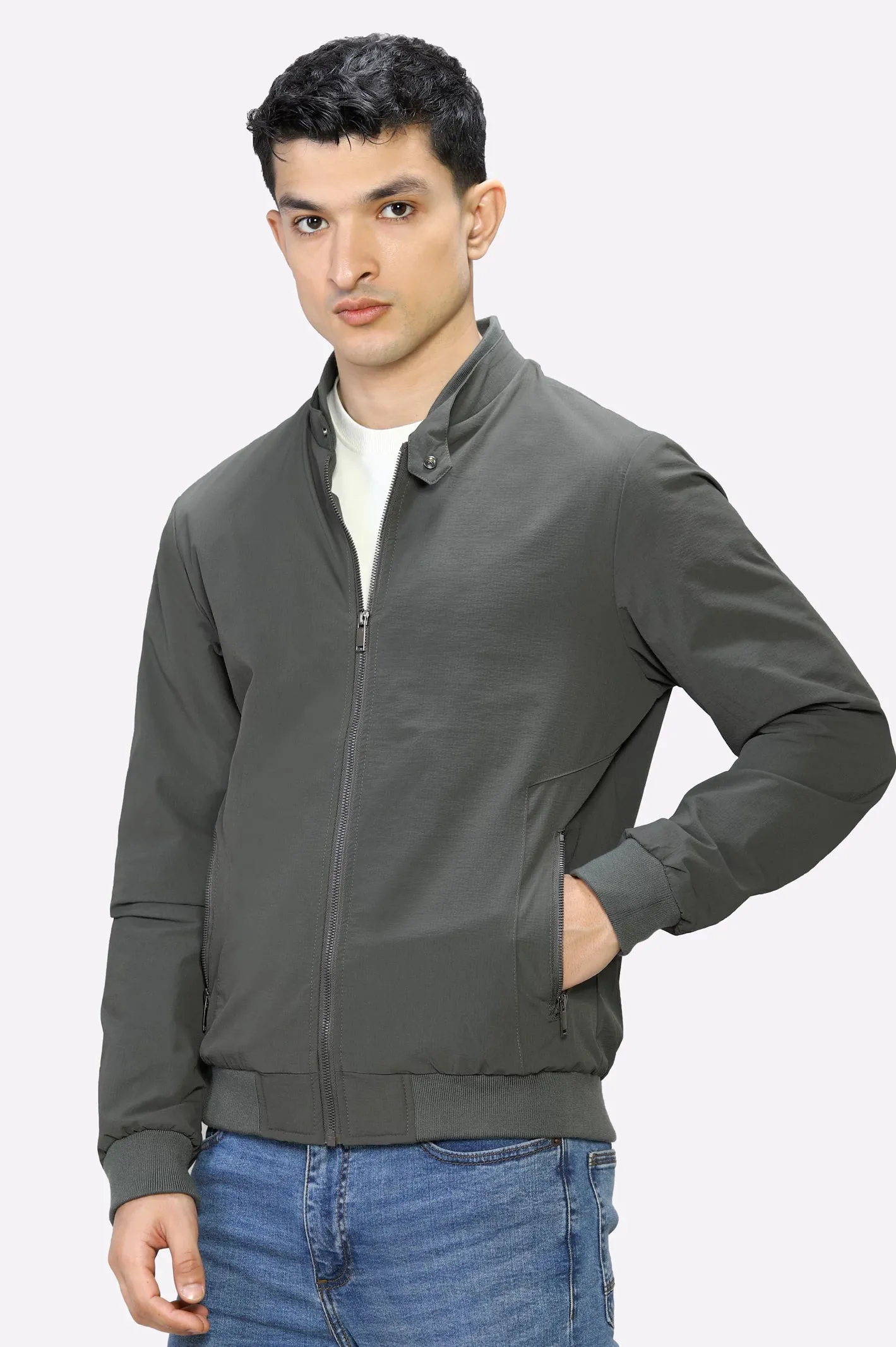 Men’s Lightweight Stretchable Dark Green Jacket