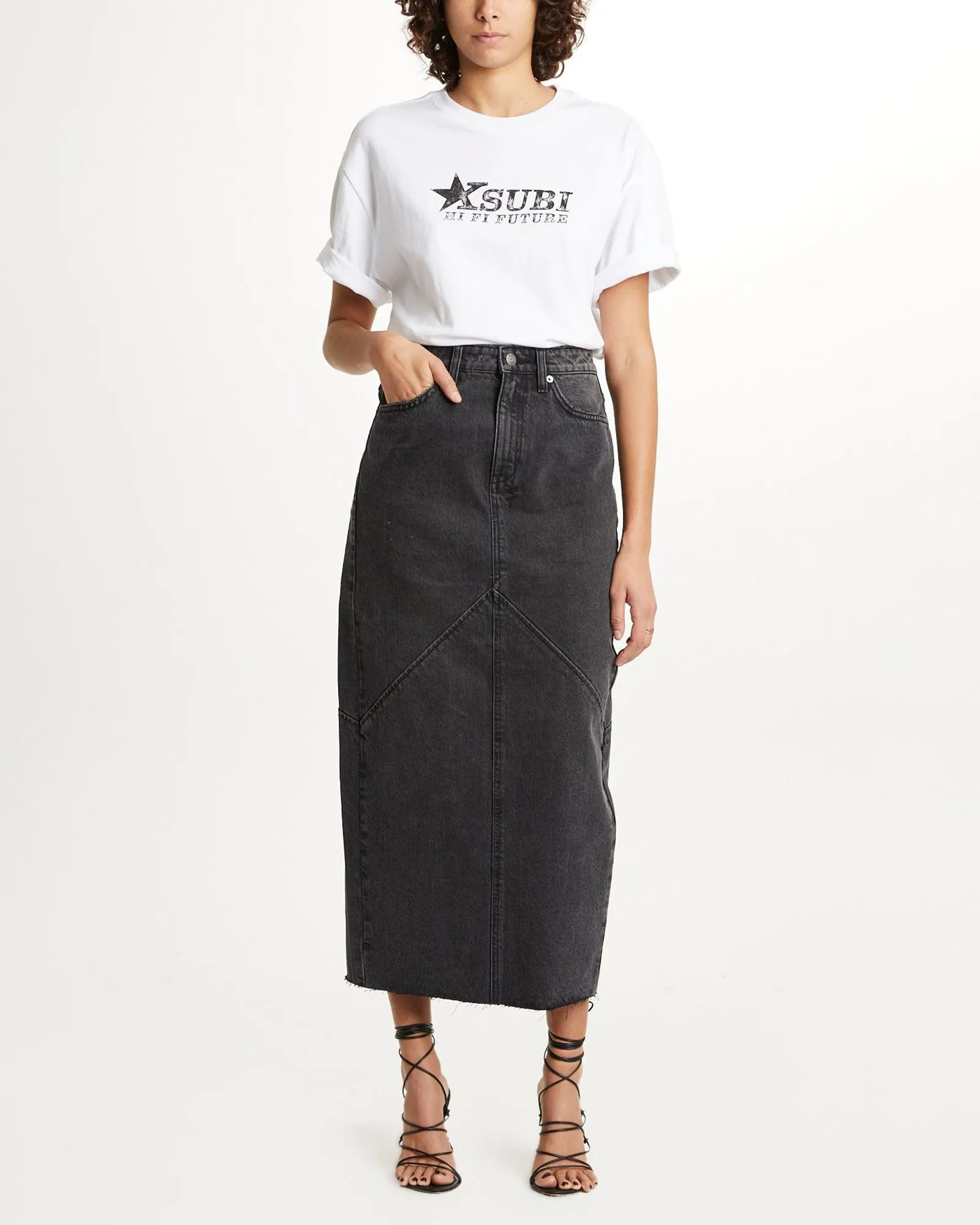 MOTION MIDI SKIRT PHANTOM