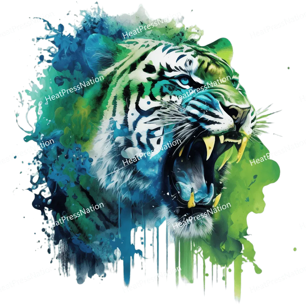 Neon Tiger Head Design